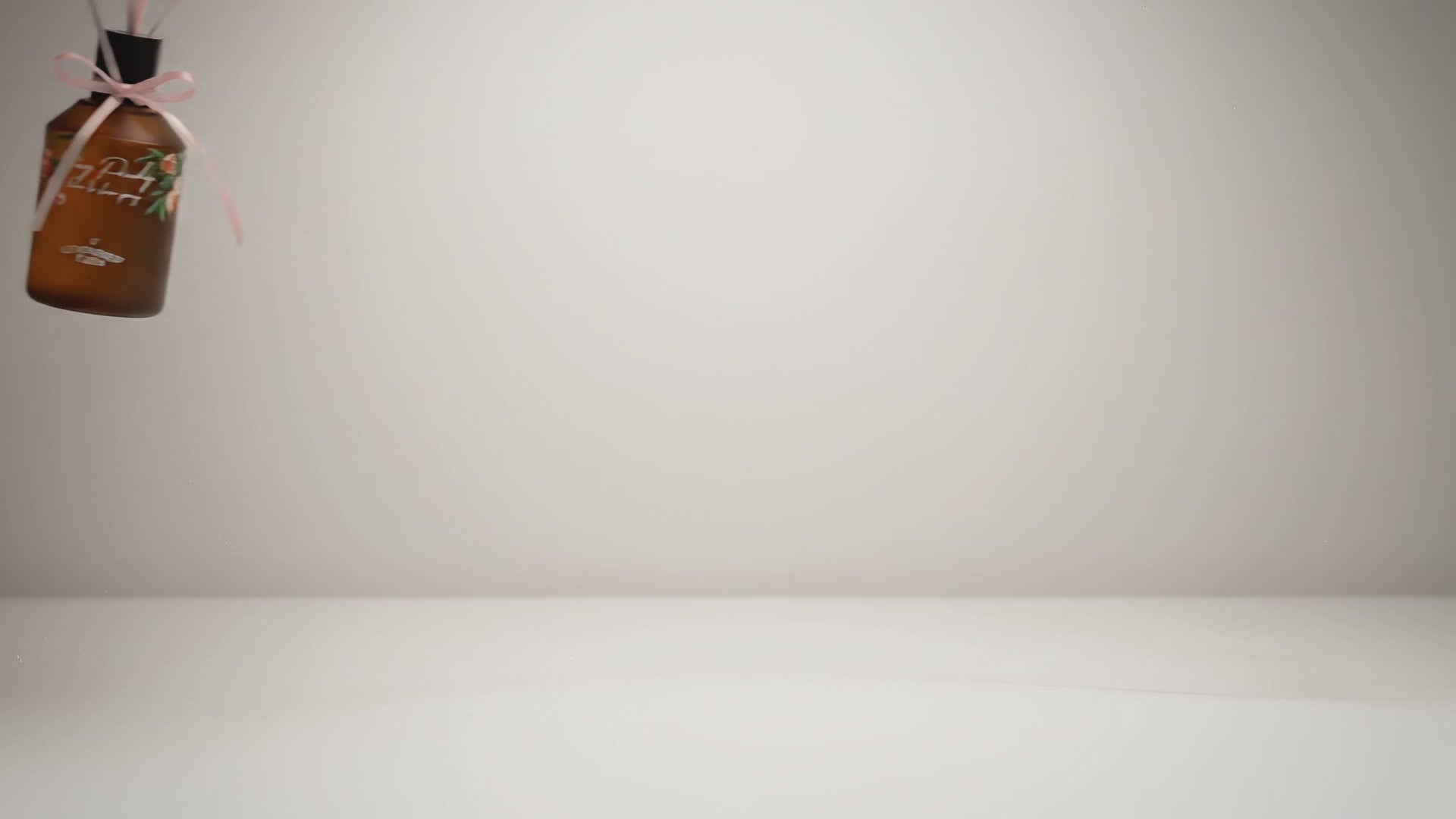 Load video: A Lemondrop Farm room and linen spray bottle being carried by is descending.